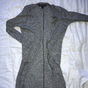 long knit grey cardigan size S